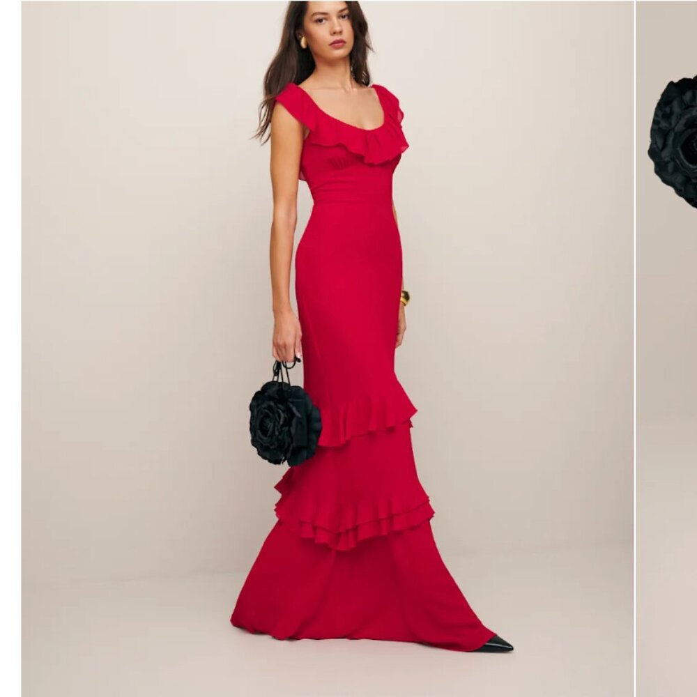 Reformation Tripoli Dress Red - Size 12